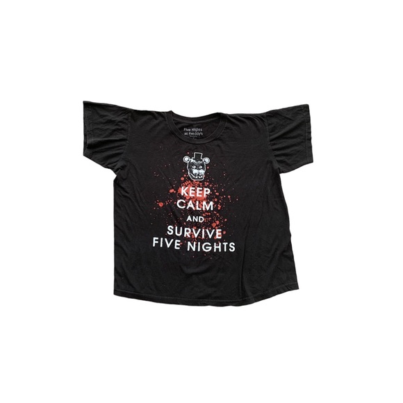 {FNAF} Five Nights at Freddy’s Keep Calm and Survive Five Nights Shirt • Size M - Picture 1 of 5